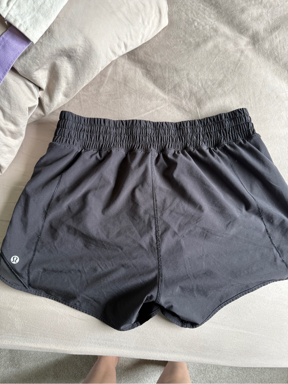 lululemon athletica Black Women's Running Shorts with Elastic Waist